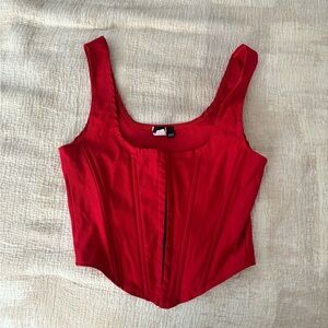 WINDSOR red corset top